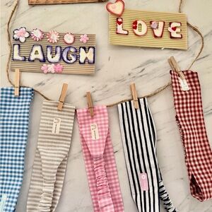 Set of Gingham and Striped Hairbands